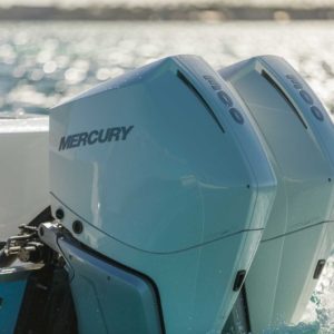 Twin Mercury 300 HP outboards